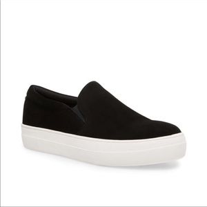 Steve Madden Black Suede Gills Platform Sneakers